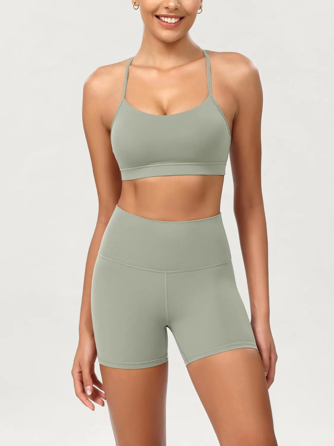 ODODOS 2-Pack Lounge Yoga Shorts for Women- 4" / 6" / 8" /10" High Waist Buttery Soft Biker Shorts