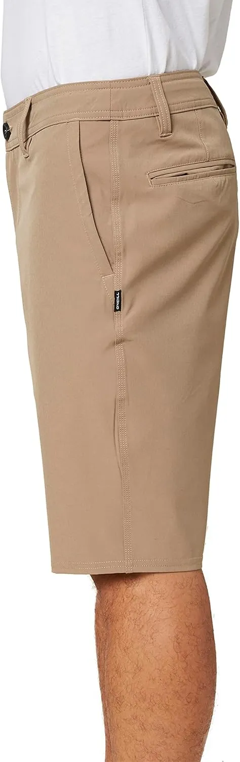 O'NEILL Men's 21 Inch Reserve Solid Hybrid Shorts - Water Resistant Mens Shorts with Quick Dry Stretch Fabric and Pockets