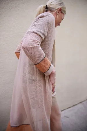 Ourika Gardens Long Cardigan Knitted in Germany Deep Sand