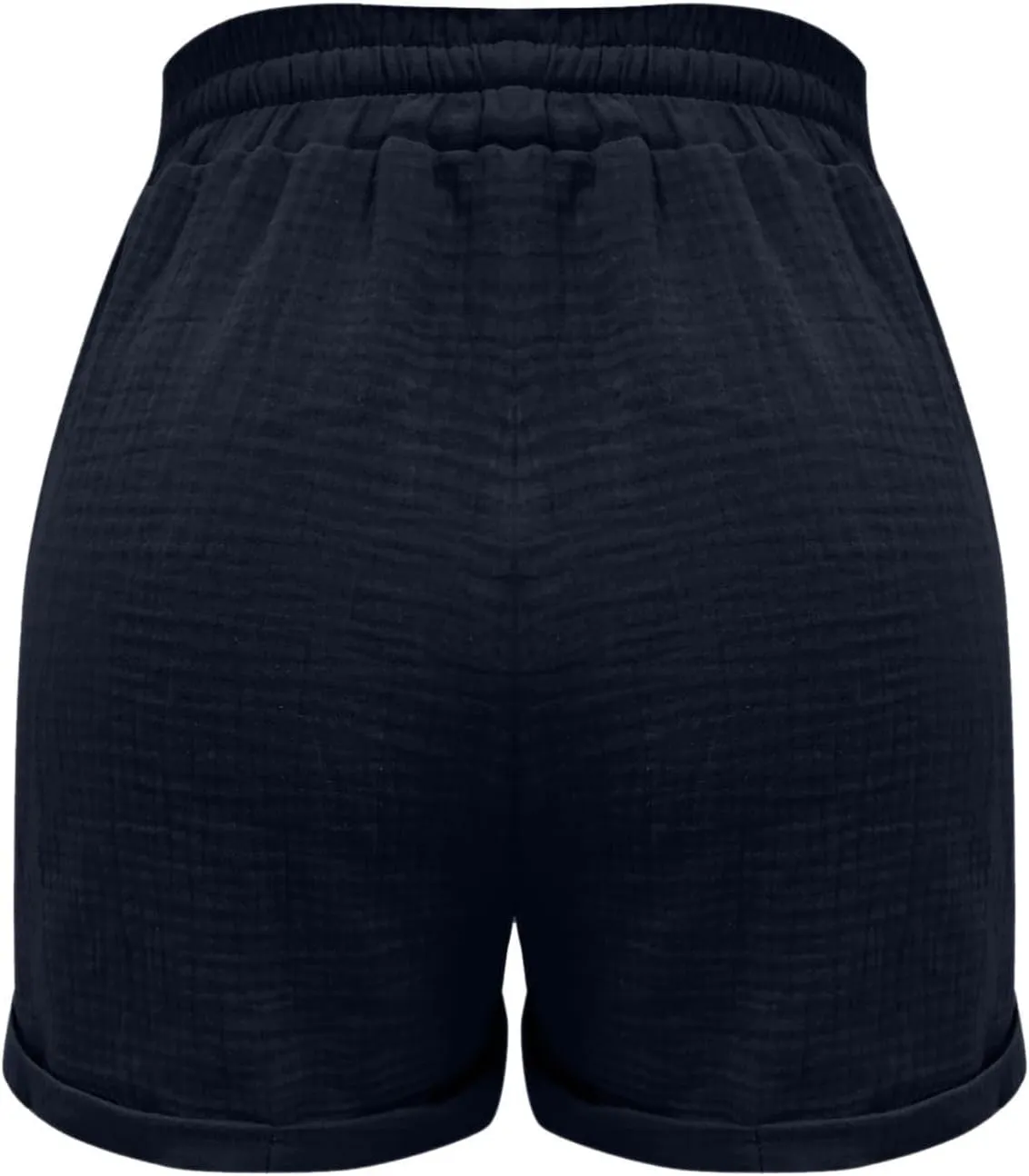 Pants for Women Lounge Elastic Waist Solid Color Pants Fashion Loose Drawstring Wide Leg Shorts with Pockets