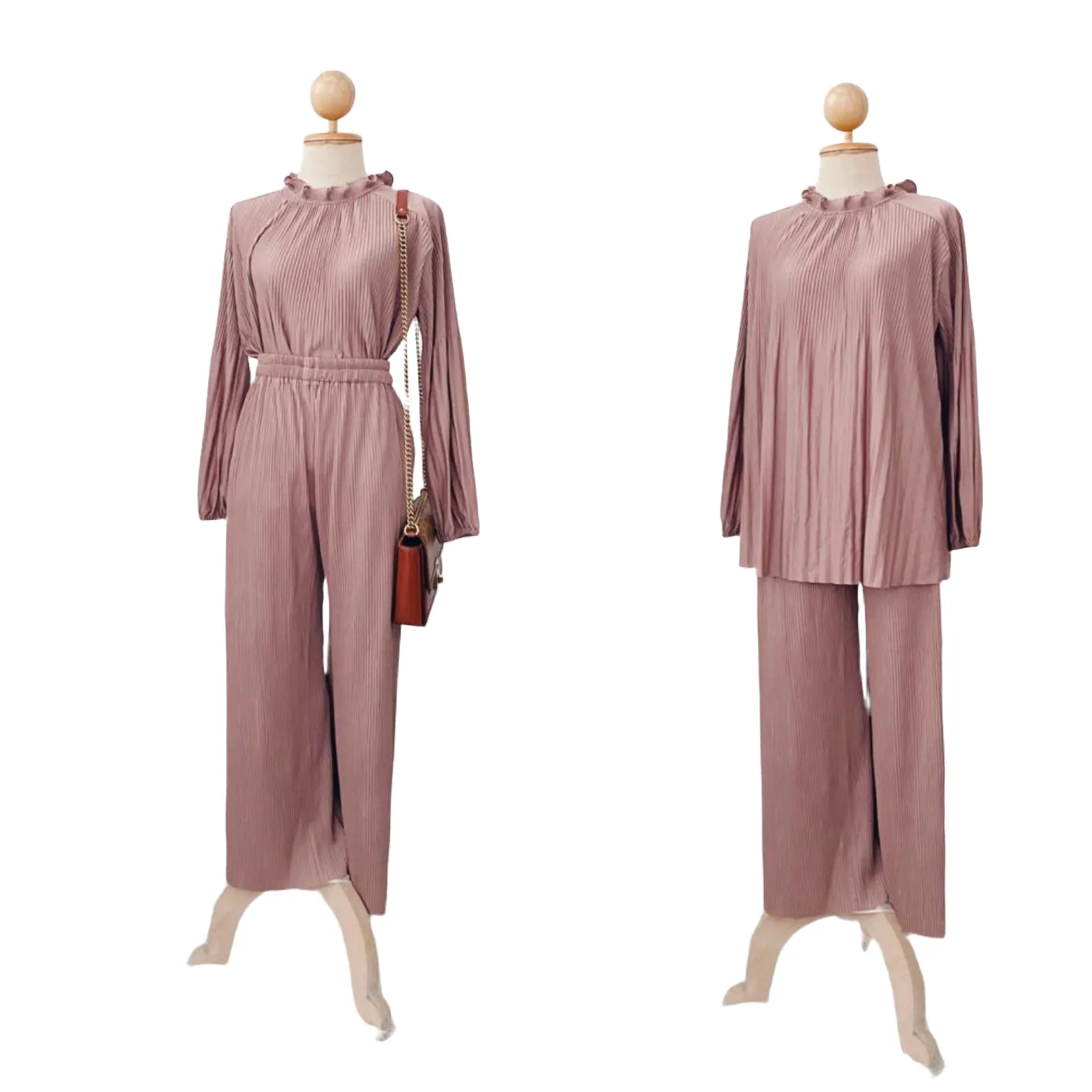 Pleated Set Pants & Top's