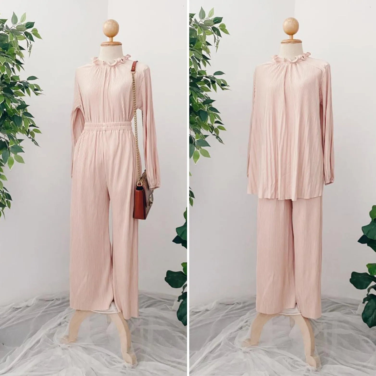 Pleated Set Pants & Top's