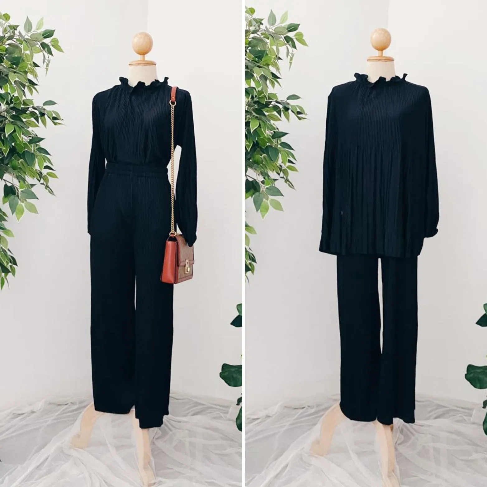 Pleated Set Pants & Top's