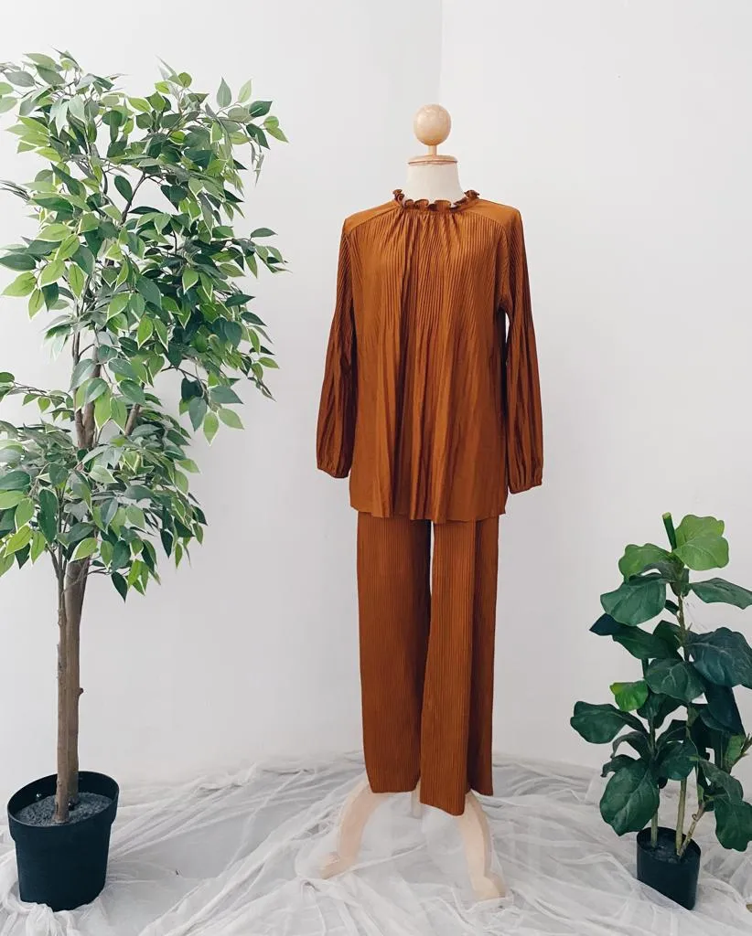 Pleated Set Pants & Top's