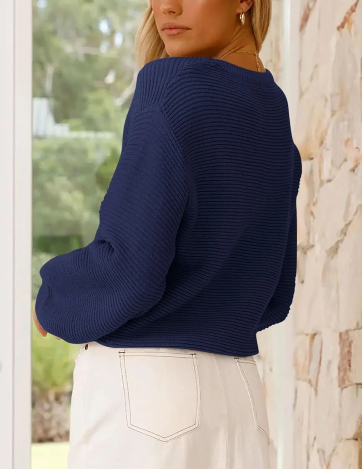 PRETTYGARDEN Womens Fall Sweaters 2025 Casual Loose Crewneck Ribbed Long Sleeve Top Knit Pullover Sweater