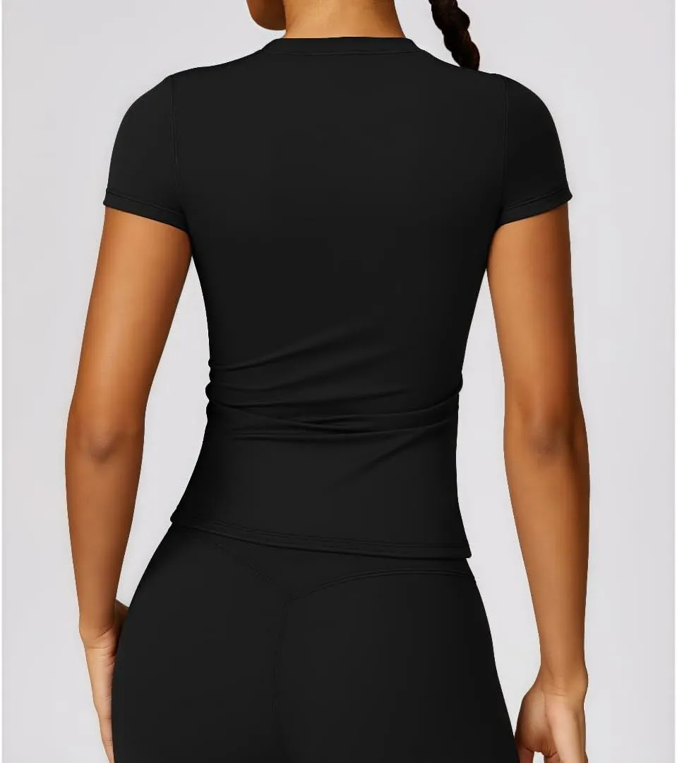Quick-Dry Sports T-Shirt,Women's Workout Top for Yoga,Running and Gym,Breathable Athletic Tee
