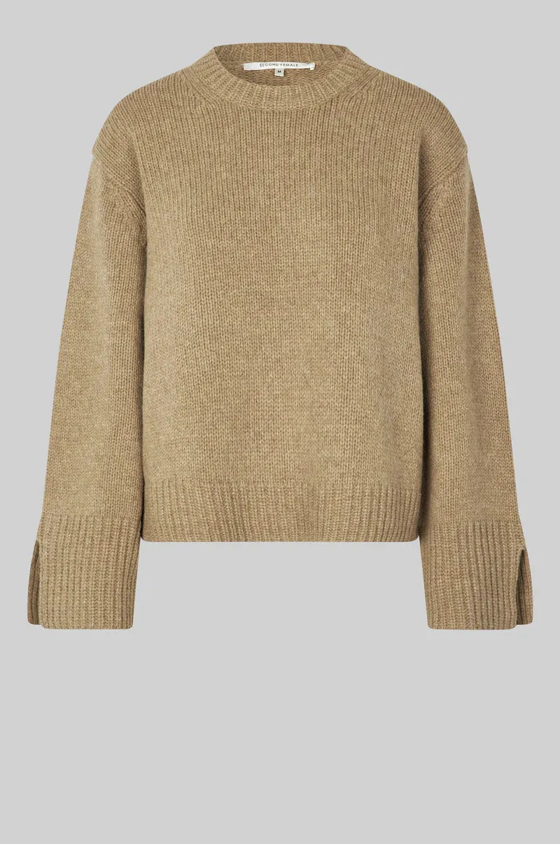 Second Female Cler Knit O-Neck in Oak