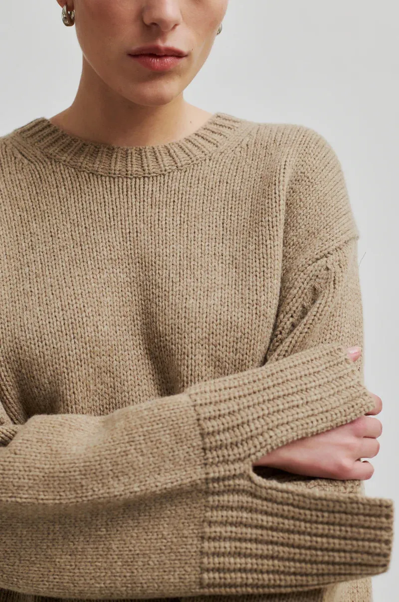 Second Female Cler Knit O-Neck in Oak