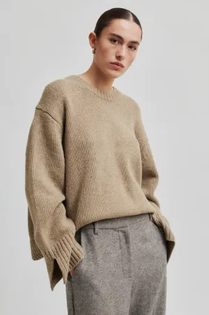 Second Female Cler Knit O-Neck in Oak