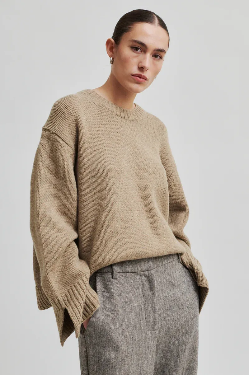 Second Female Cler Knit O-Neck in Oak