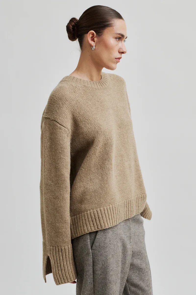 Second Female Cler Knit O-Neck in Oak