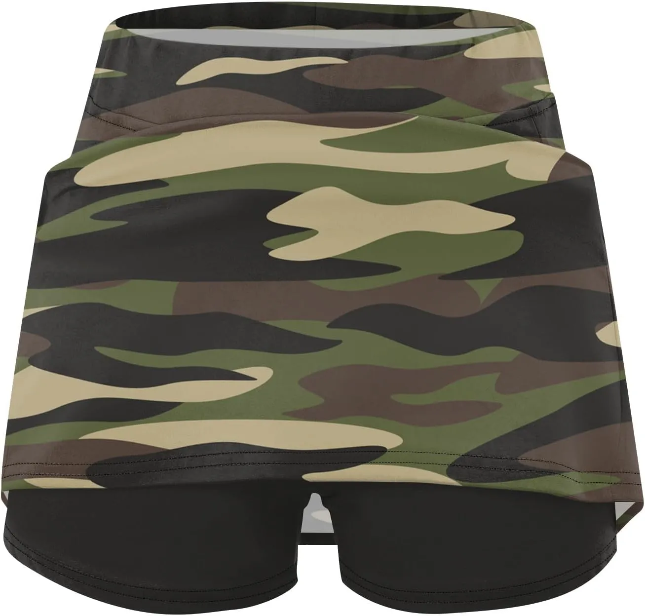 Segaven Skirts for Women Skinny Joggers Printed Running Skirt Tummy Control Workout Skorts Plus Size Athletic Shorts