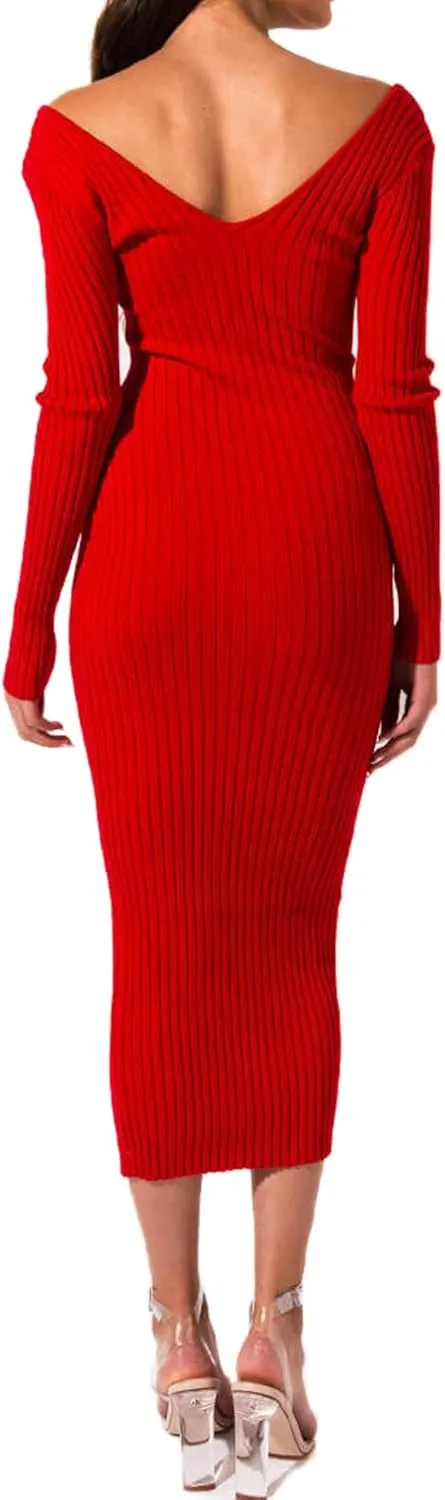 SheKiss Womens Off Shoulder Plus Size Work Business Sweater Dresses Long Sleeves Bodycon Cardigans Outfits