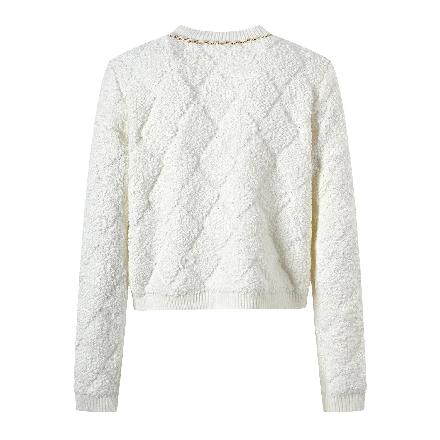 Single-breasted Wool-Blend Cardigan