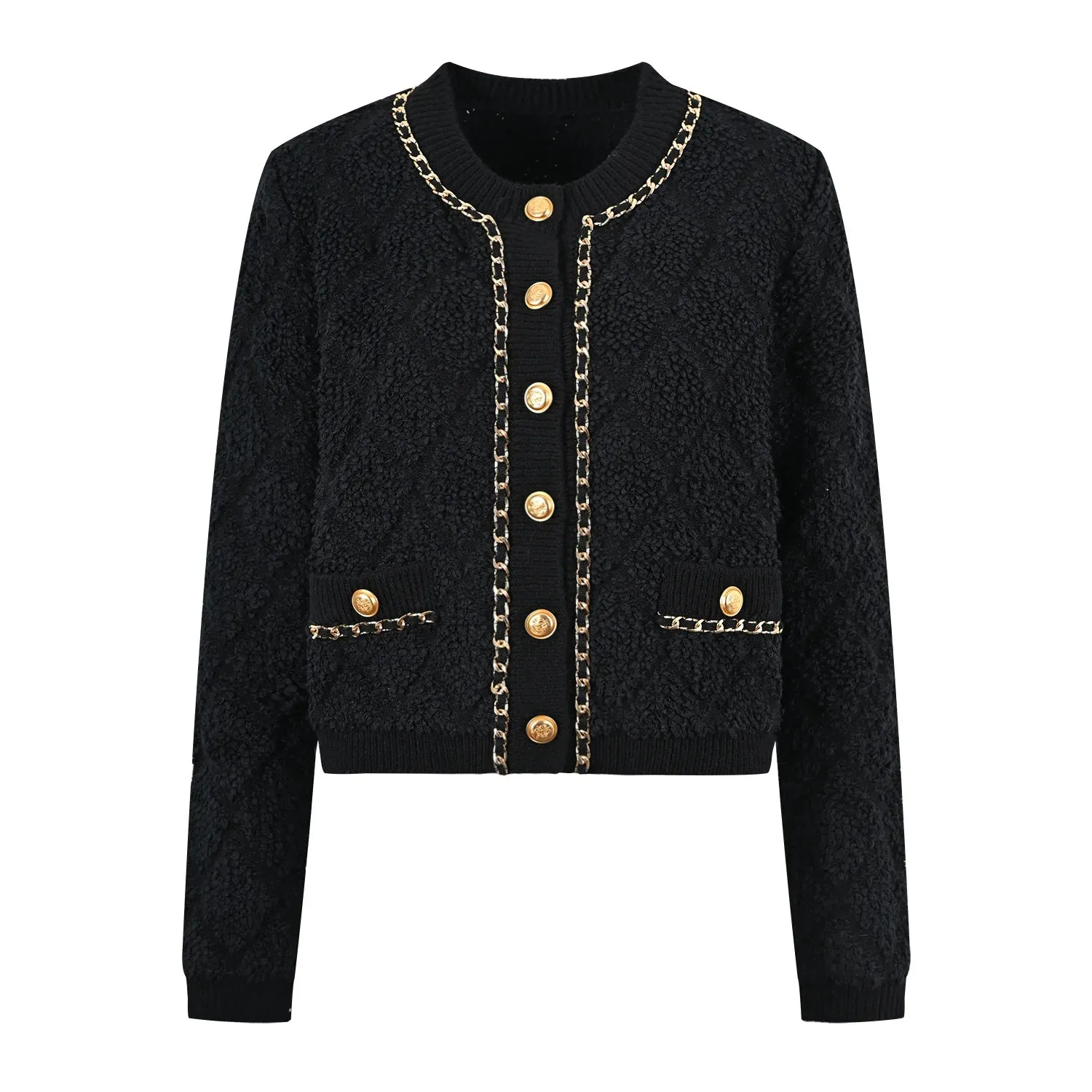 Single-breasted Wool-Blend Cardigan