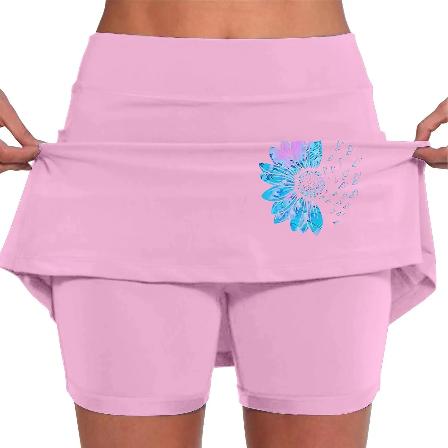 Skorts for Women with Pockets High Waist Tummy Control Skorts Yoga Lightweight Trendy Fit It Outfits with Pockets