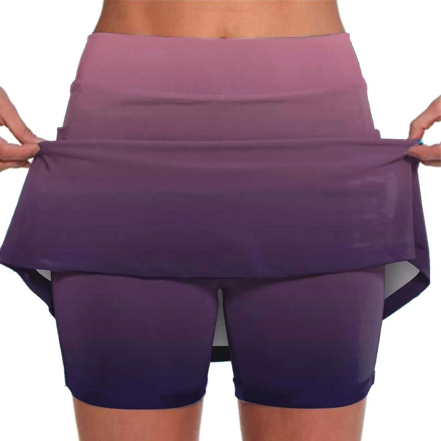 Skorts Skirts for Women Dressy High Waist Tummy Control Skirts Sports Workout Casual Loose Clothes with Pockets