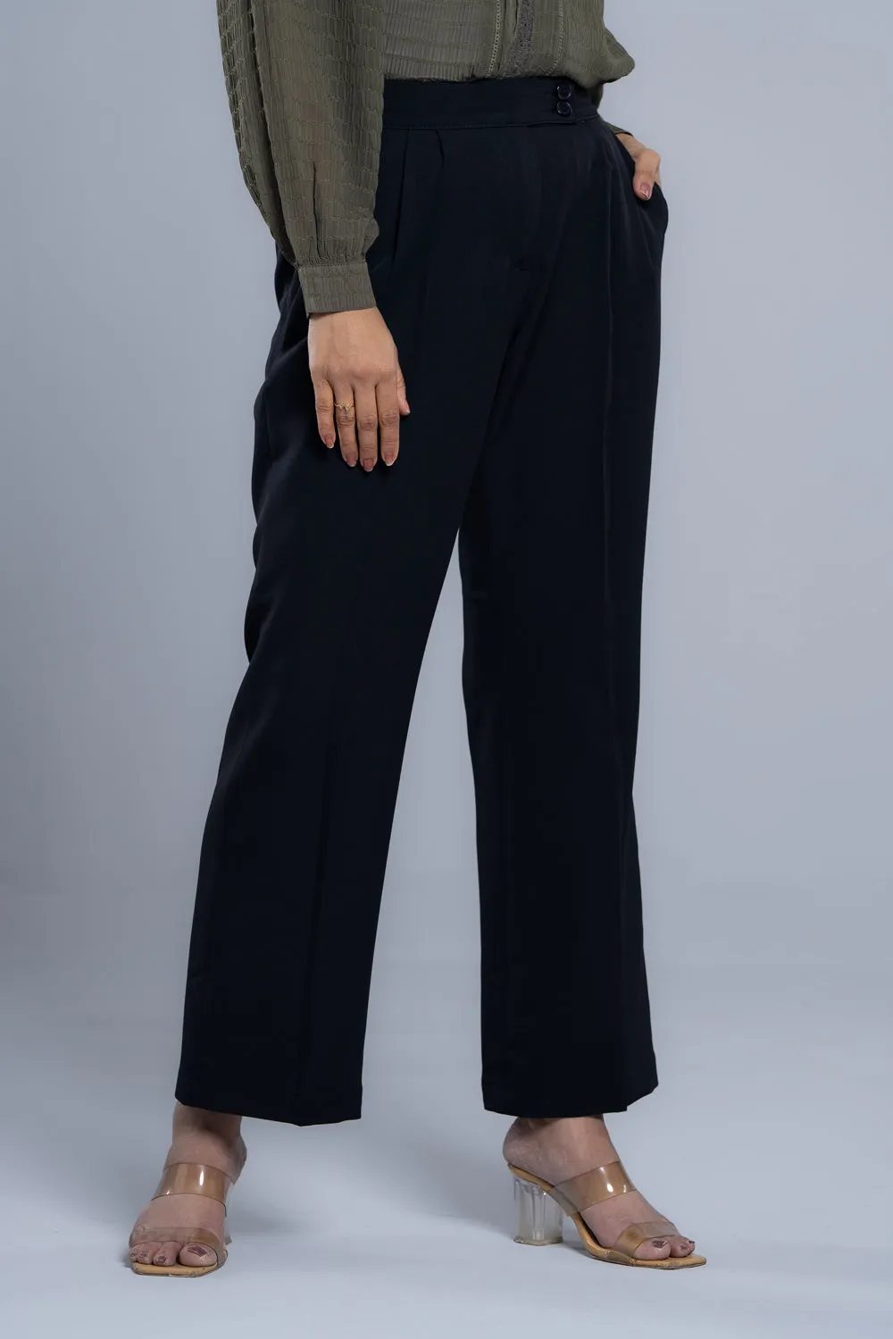 Straight Fit Semi-Formal Twill Pants