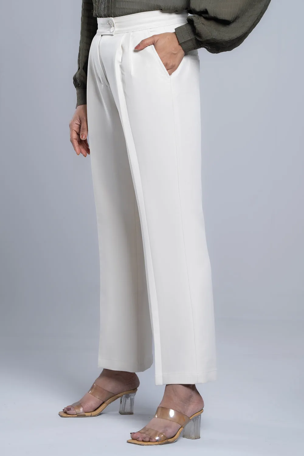 Straight Fit Semi-Formal Twill Pants