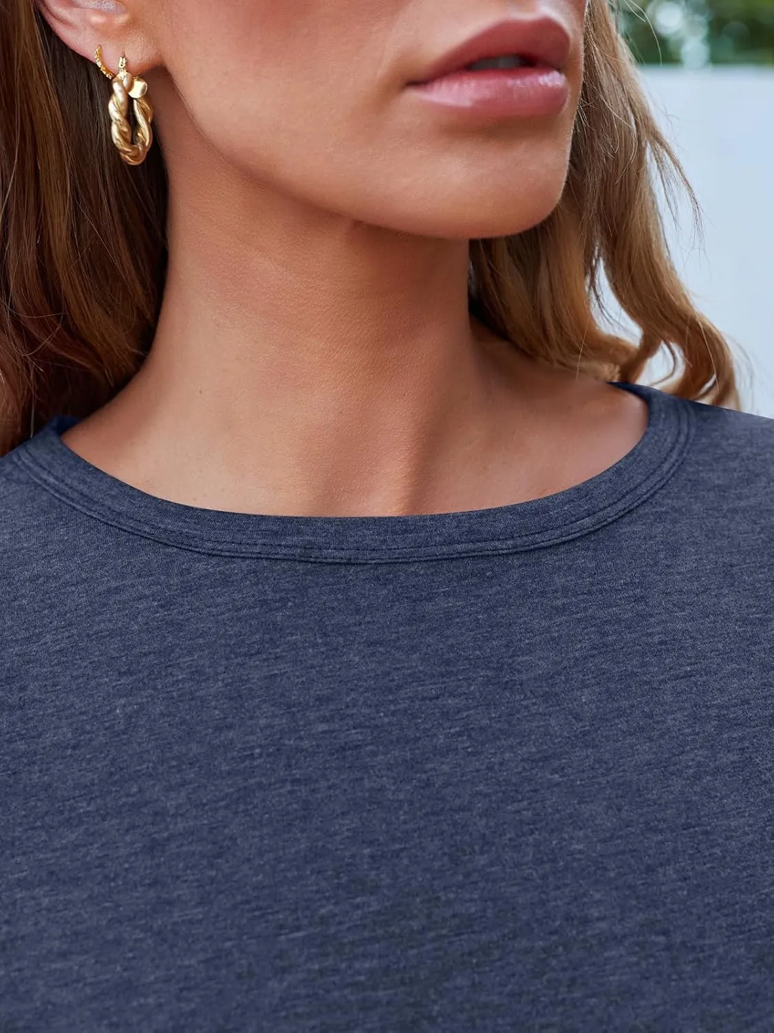 SUNBS Womens 3 Packs Long Sleeve Shirts Loose Fit Fall Tops Fashion Clothes Outfits 2025 Basic Tee Crew Neck Tops