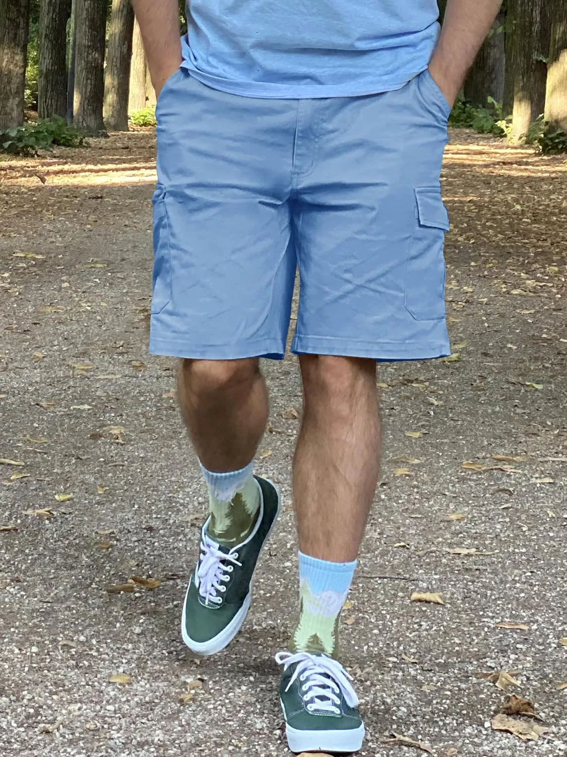 TACVASEN Men's Cargo Shorts Golf Elastic Waist Short for Men Cotton Hiking Shorts Stretchy Workout Short with Pockets