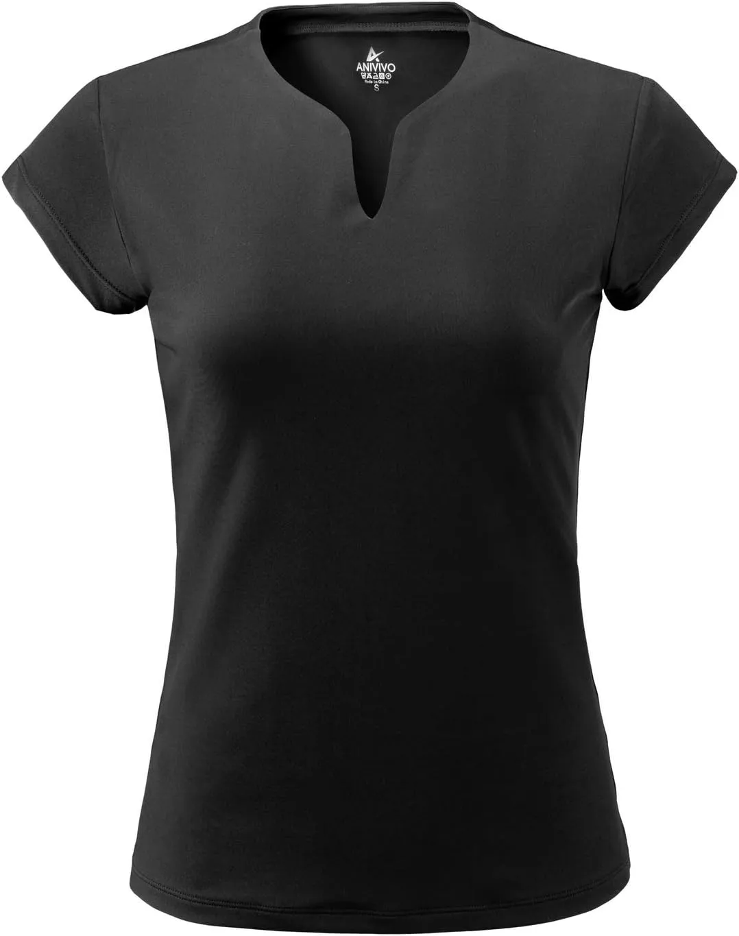 Tennis Shirts for Women Short Sleeves, Solid Golf T Shirts V-Neck Running Pickleball clothes for women