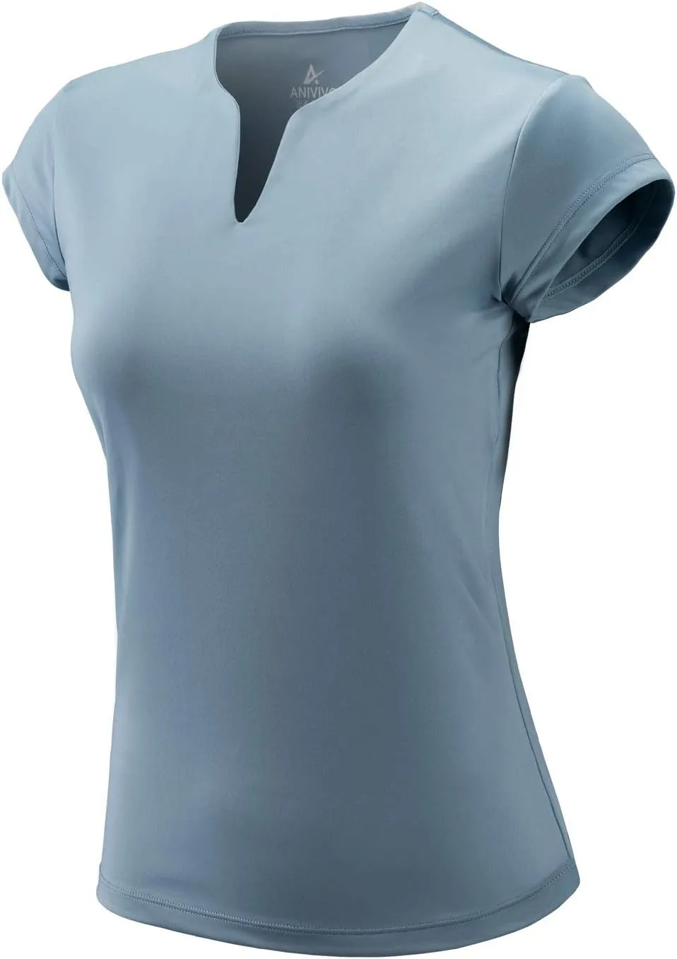 Tennis Shirts for Women Short Sleeves, Solid Golf T Shirts V-Neck Running Pickleball clothes for women