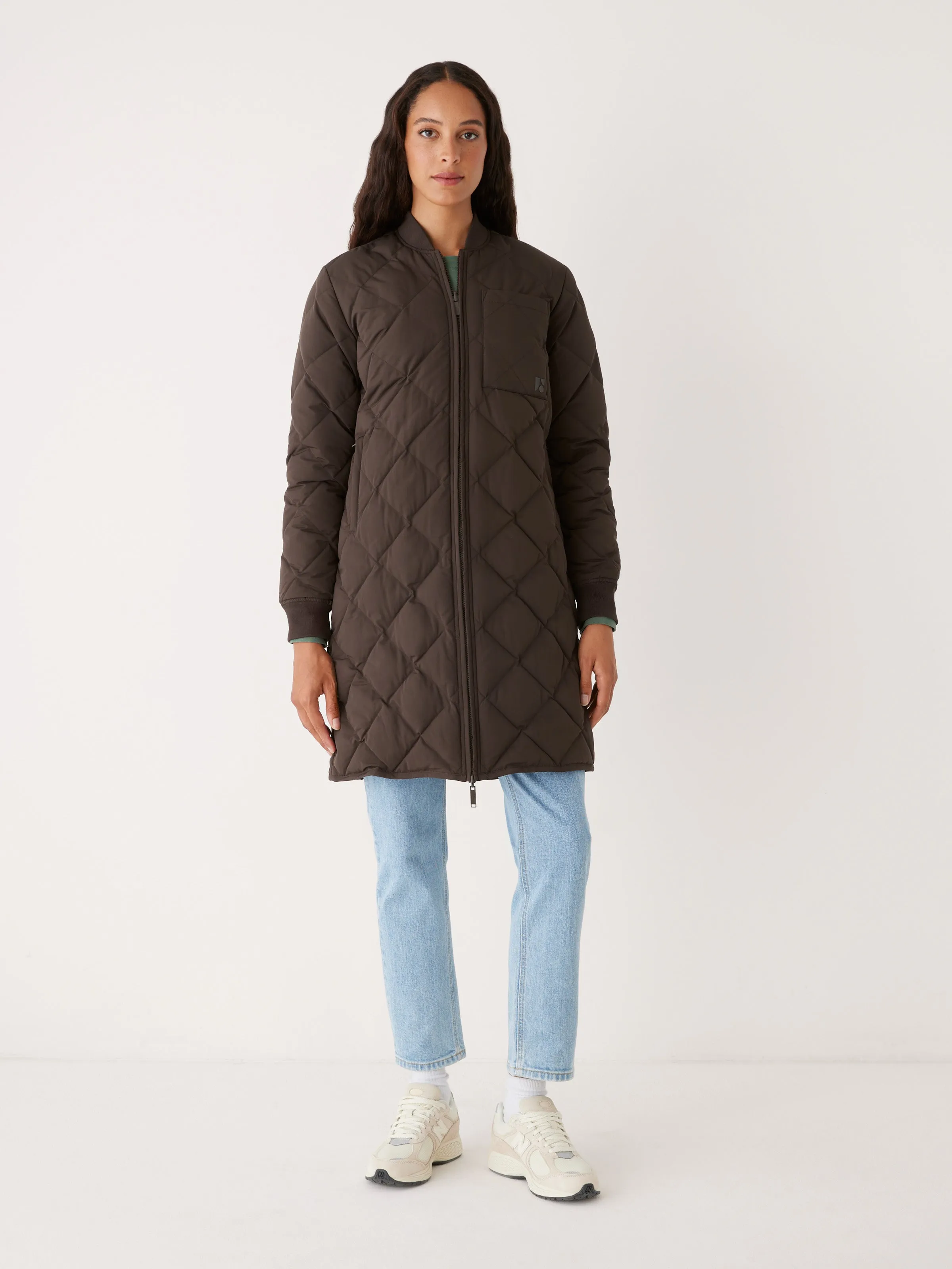 The Skyline Reversible Maxi Bomber in Espresso