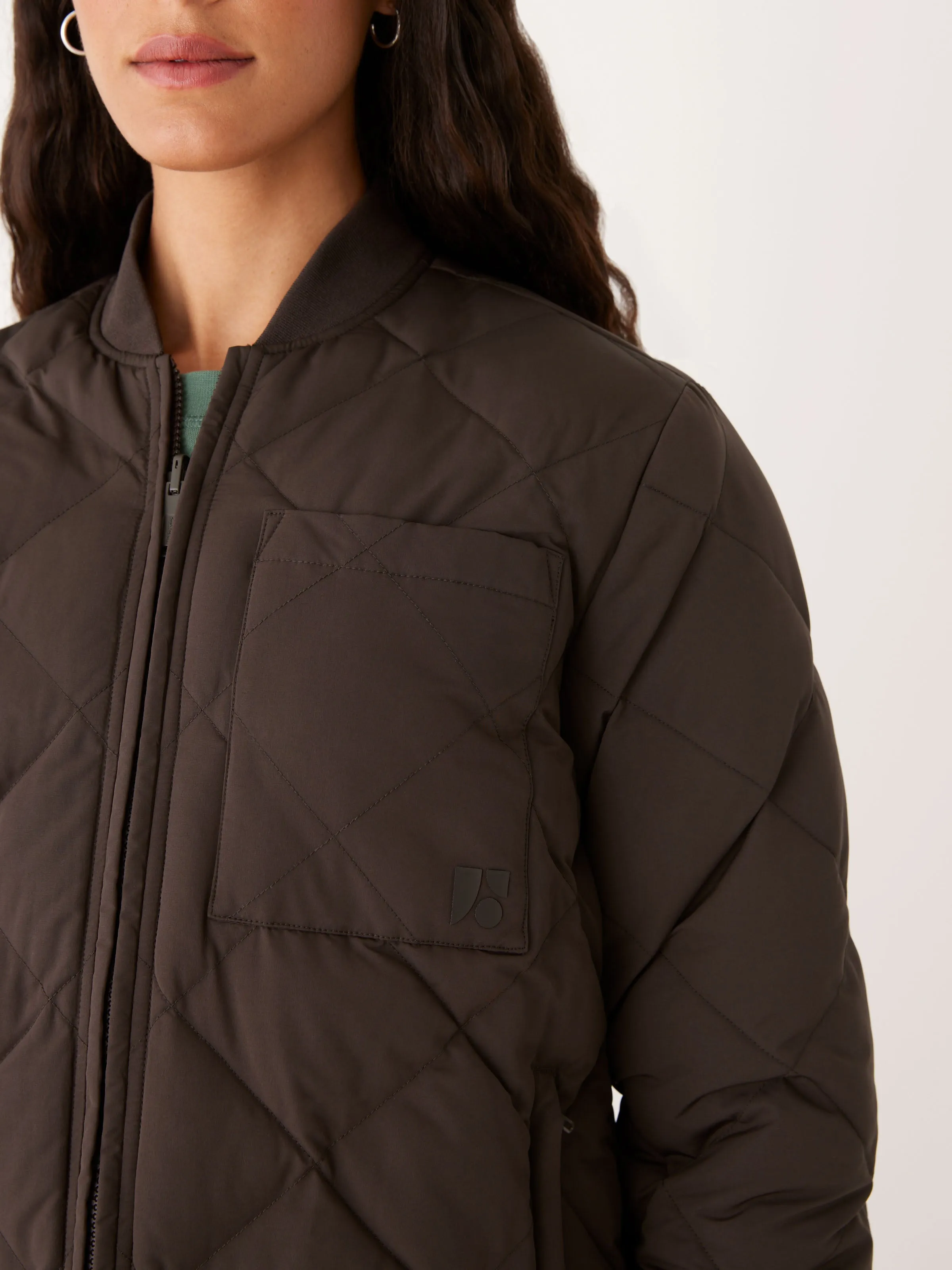 The Skyline Reversible Maxi Bomber in Espresso