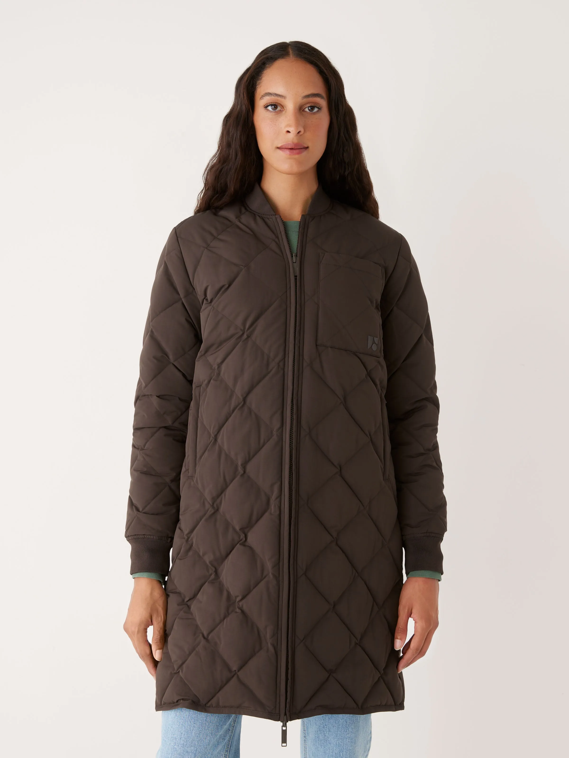 The Skyline Reversible Maxi Bomber in Espresso