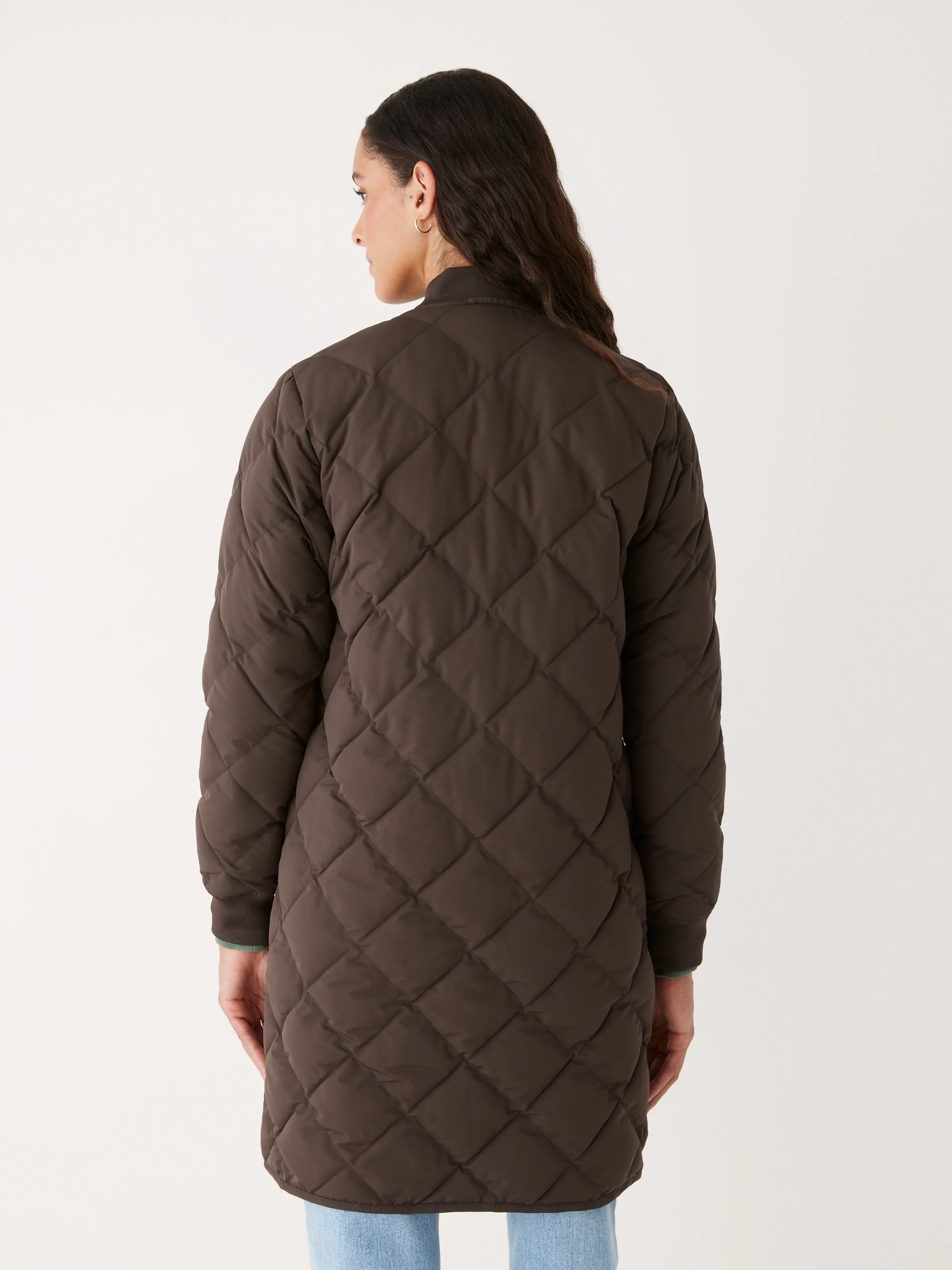 The Skyline Reversible Maxi Bomber in Espresso
