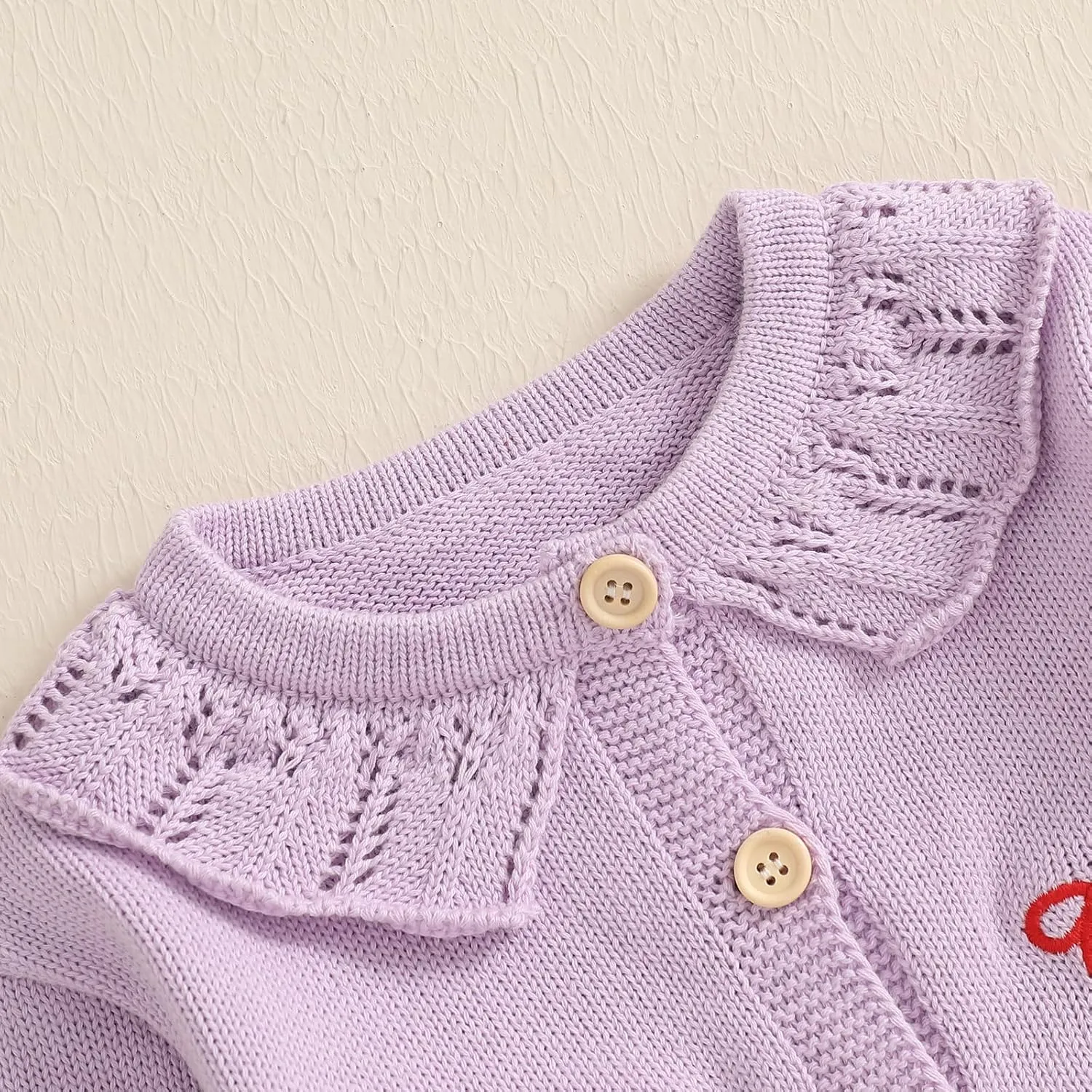 Toddler Baby Girl Cardigan Long Sleeve Floral Button Knit Sweater Coats Top Cute Fall Winter Knitwear Jacket Warm Clothes