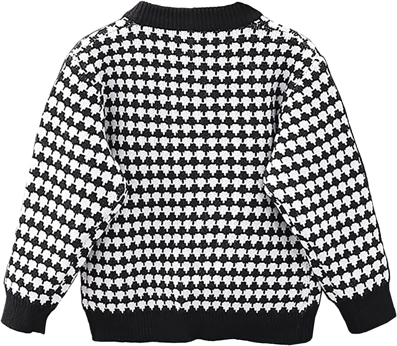 Toddler Girls Cardigan Sweater Button Knit Sweater Kids Black Winter Coat Size 2-7T