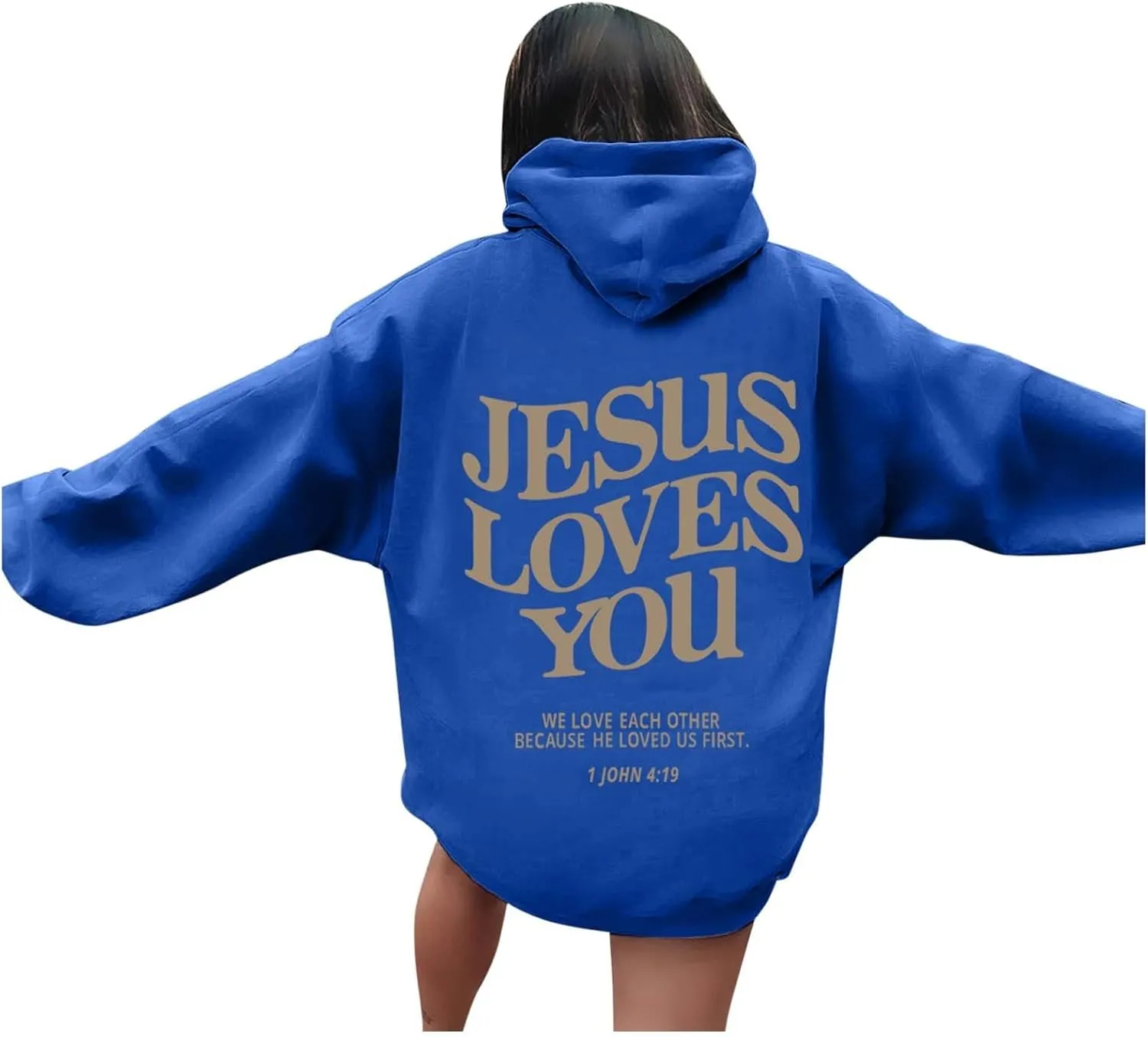 Trust In The Lord Christian Graphic Hoodies Trendy Shape Printed Outfit with Pocket Oversize Fall Winter Fashion 2024