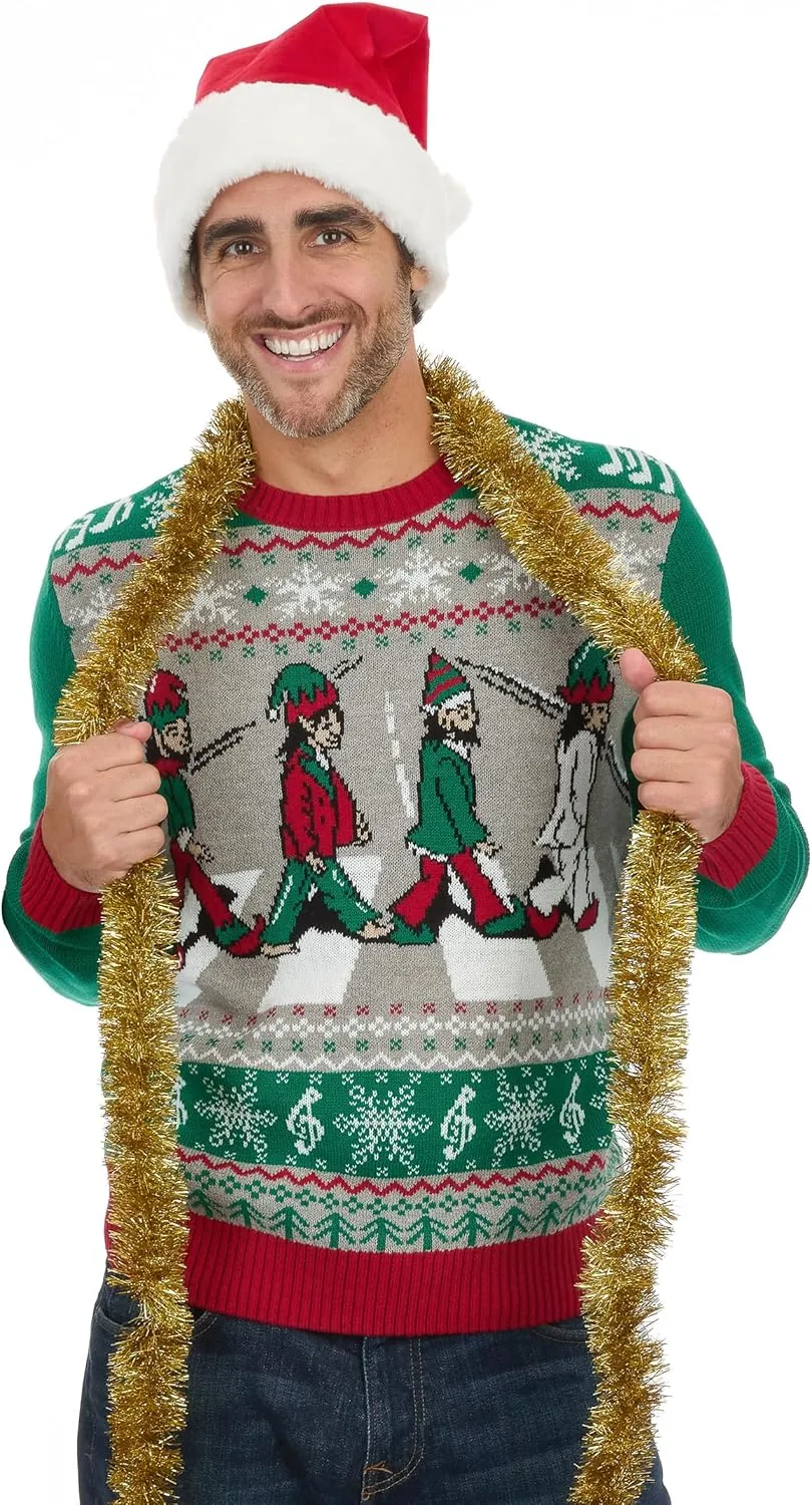 Ugly Christmas Sweater for Holiday Fun Tacky Unisex Design, Perfect Snug Fit Breathable Crewneck