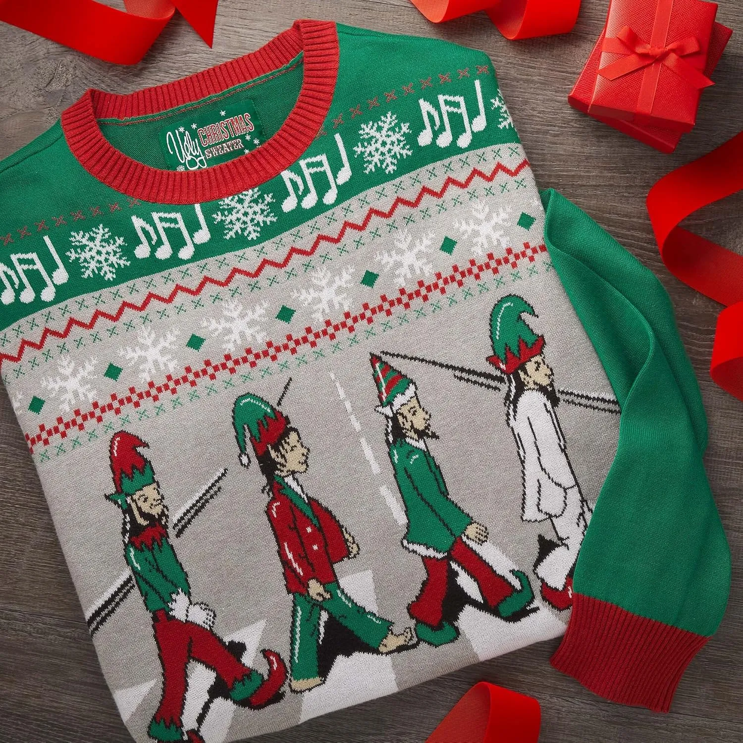 Ugly Christmas Sweater for Holiday Fun Tacky Unisex Design, Perfect Snug Fit Breathable Crewneck
