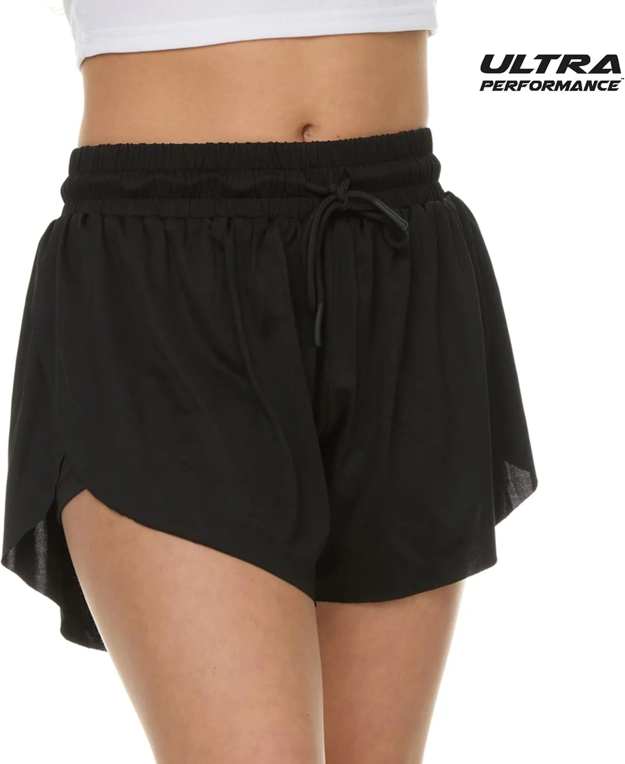 Ultra Performance Girl's Butterfly Short's 2 Pack Girls Athletic Short Basketball Soccer Flowy Active Shorts for Girls