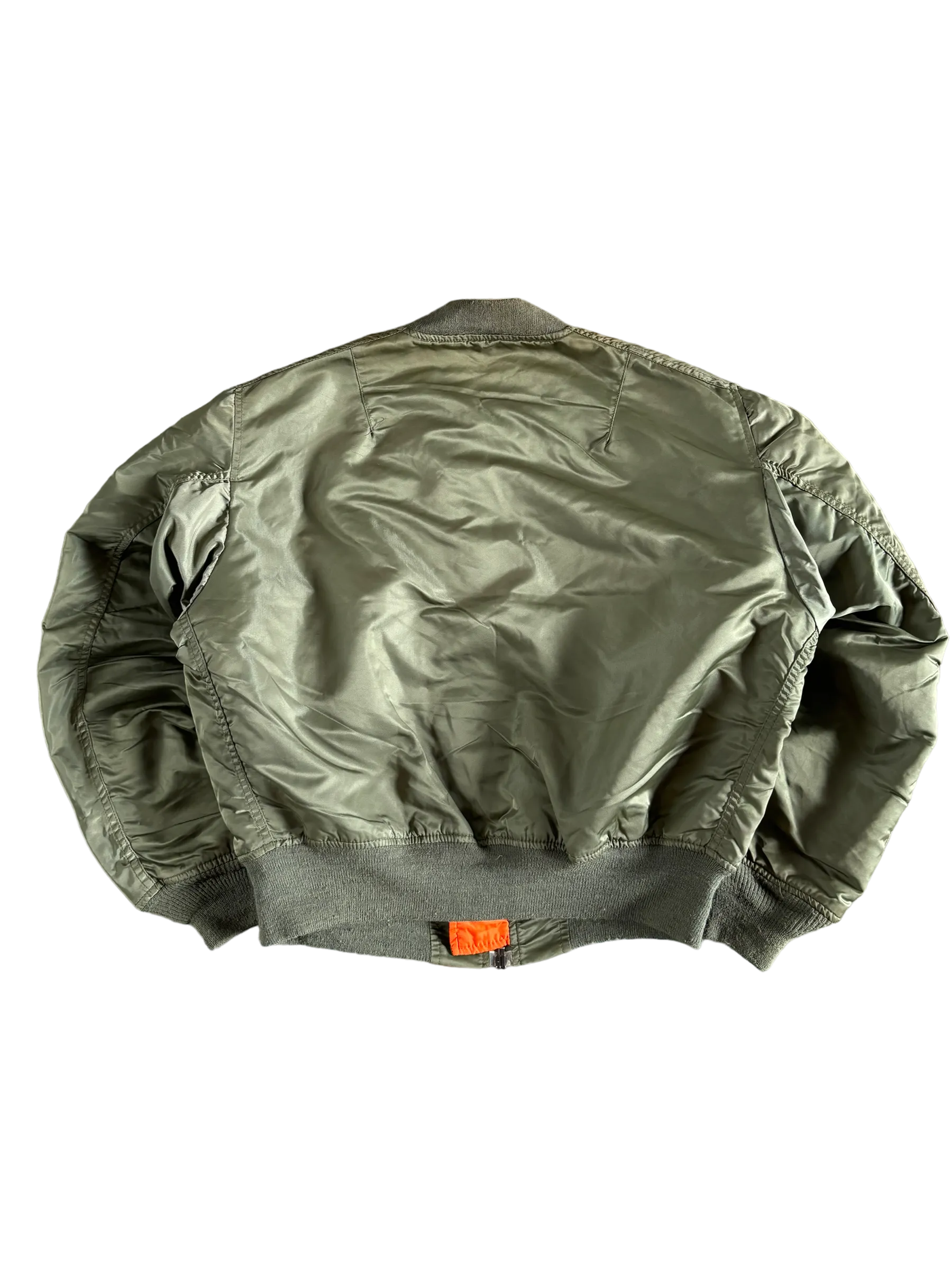 Vintage Us Military Reversible Bomber Jacket - Green/ Orange
