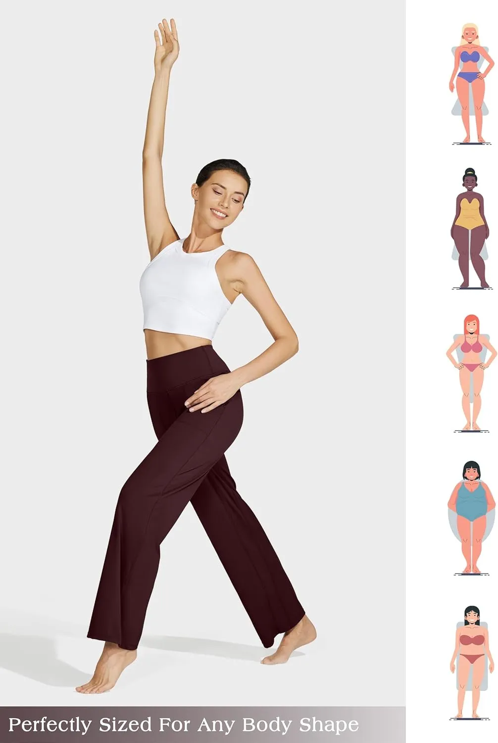 Willit Women's Wide Leg Yoga Pants with Pockets Stretch Loose High Waist Comfy Soft Casual Lounge Sweatpants 28"/30"