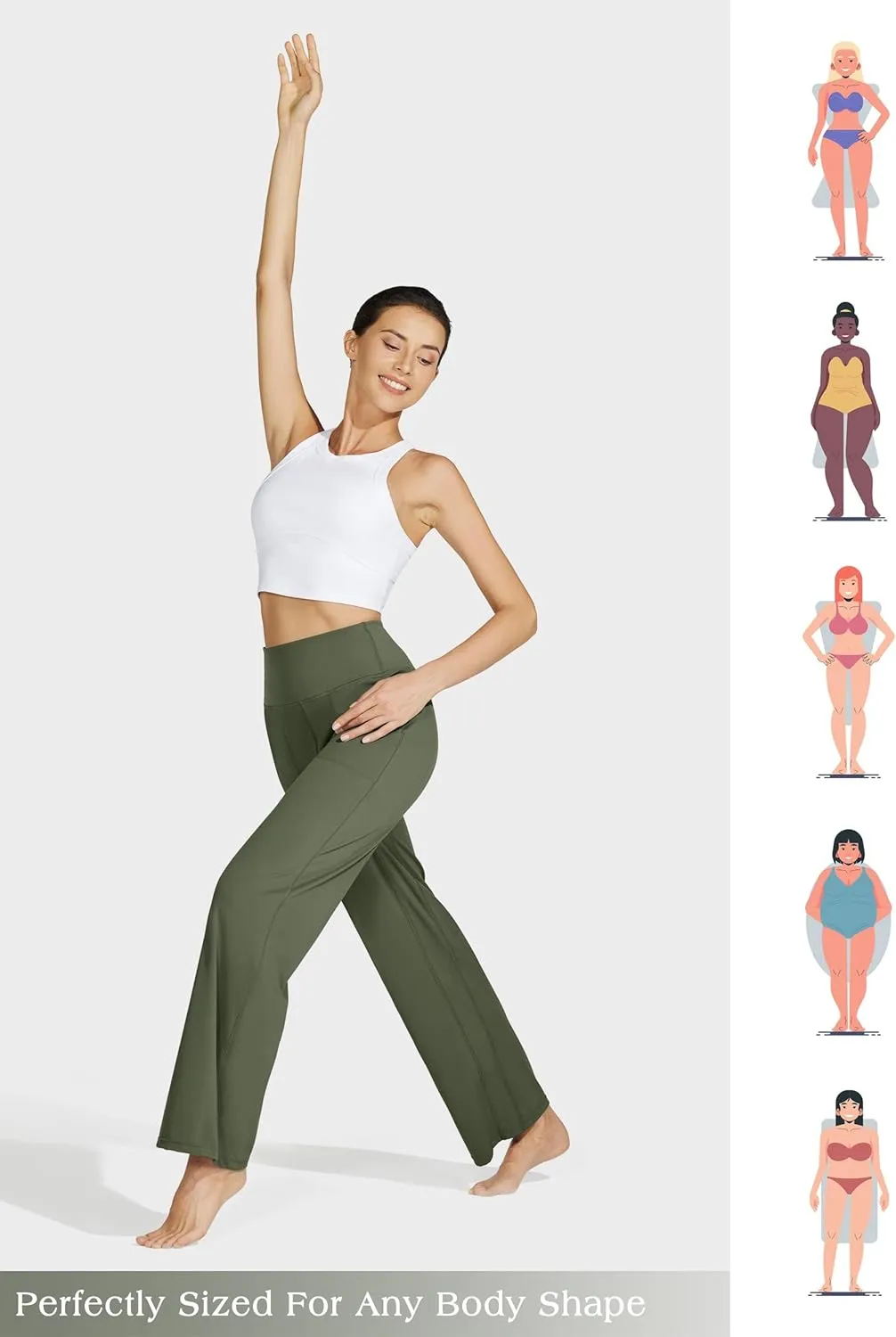 Willit Women's Wide Leg Yoga Pants with Pockets Stretch Loose High Waist Comfy Soft Casual Lounge Sweatpants 28"/30"