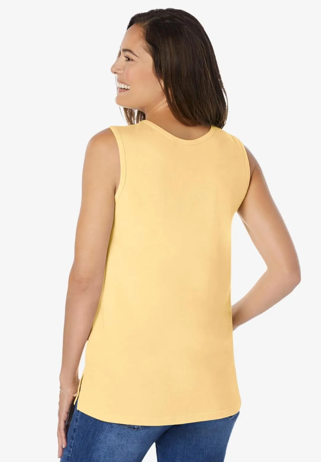 Woman Within Plus Size Perfect Scoopneck Tank (Petite Available)