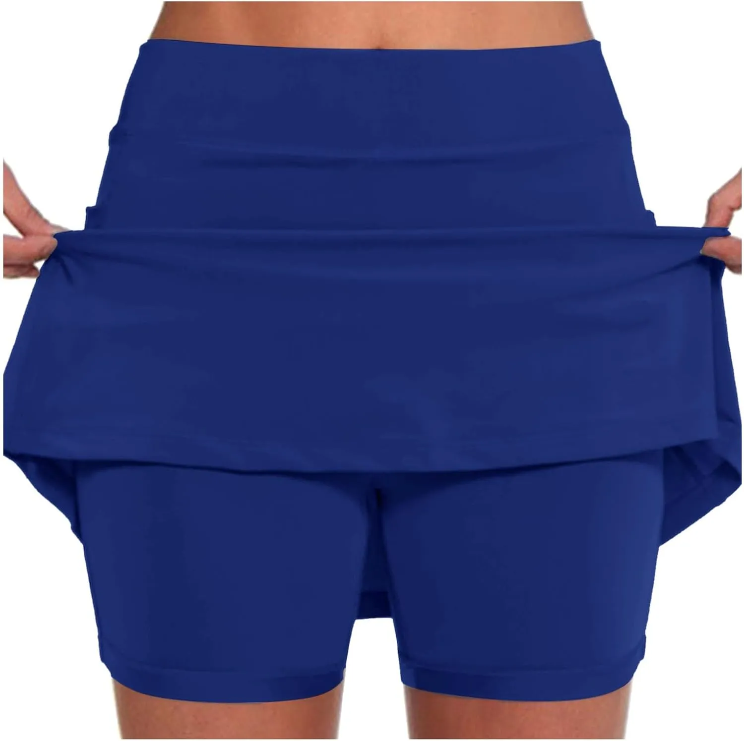 Women Shorts Summer Casual Stretchy Golf Skorts Oversized High Waisted Tennis Mini Skirts with Pockets
