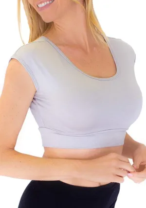 Women Tank Top Cami Layering HALFTEE Cap Sleeve Tee | Demi Crop Undershirt for Women & Teens XS-6X