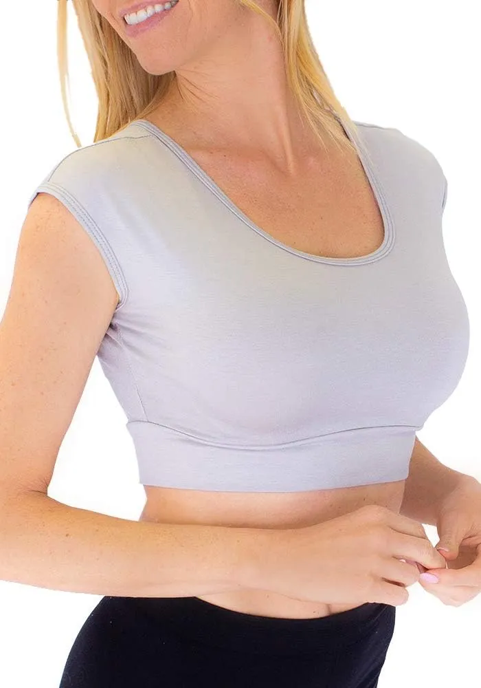Women Tank Top Cami Layering HALFTEE Cap Sleeve Tee | Demi Crop Undershirt for Women & Teens XS-6X