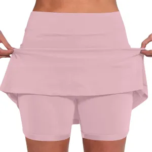 Womens 2024 Skorts with Pockets Tummy Control Plus Size Skorts for Women High Waist Athletic Sports Skirt Casual Shorts