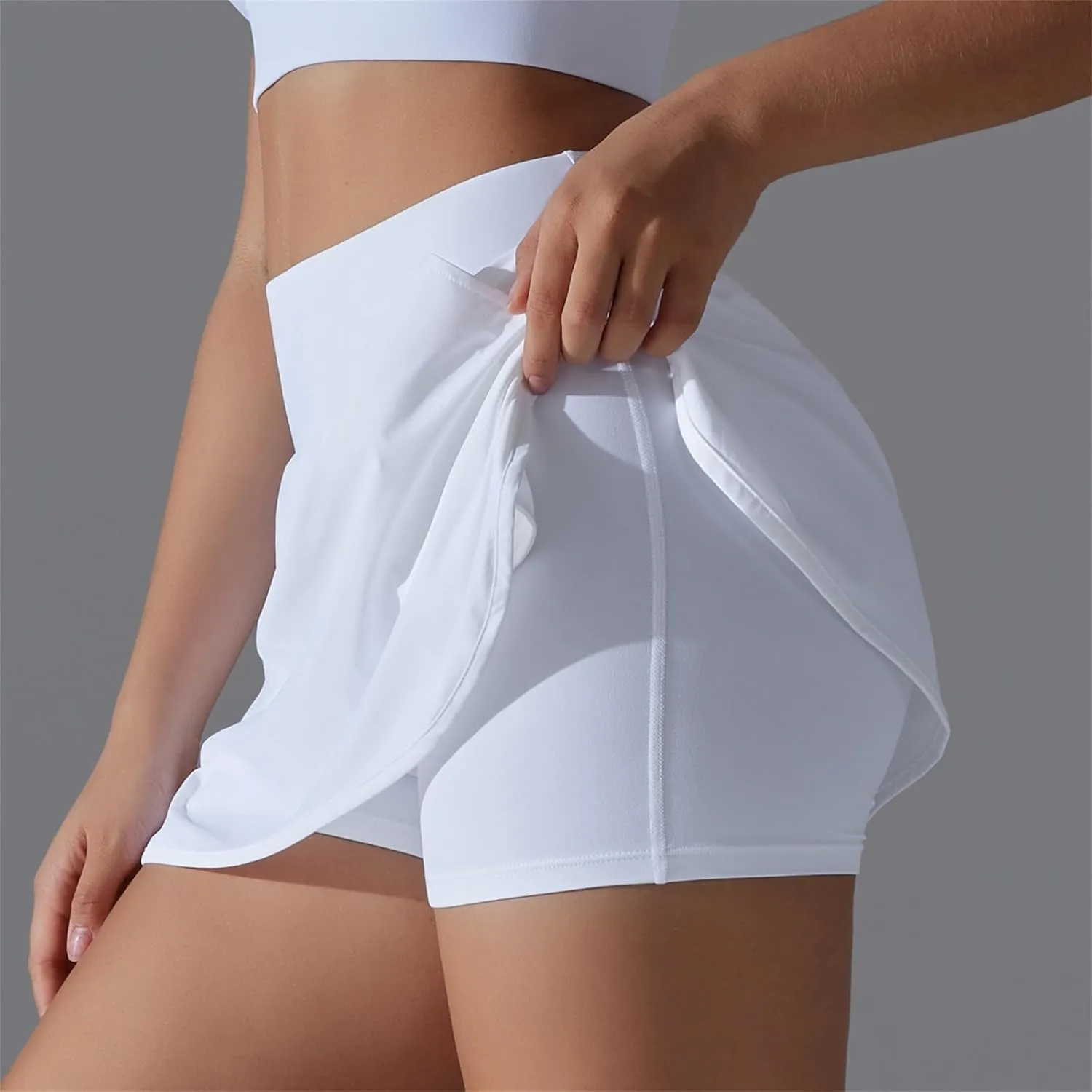 Women's Golf Skorts with Pockets Athletic Tennis Skirts with Built-in Shorts High Waist Lightweight Workout Skorts
