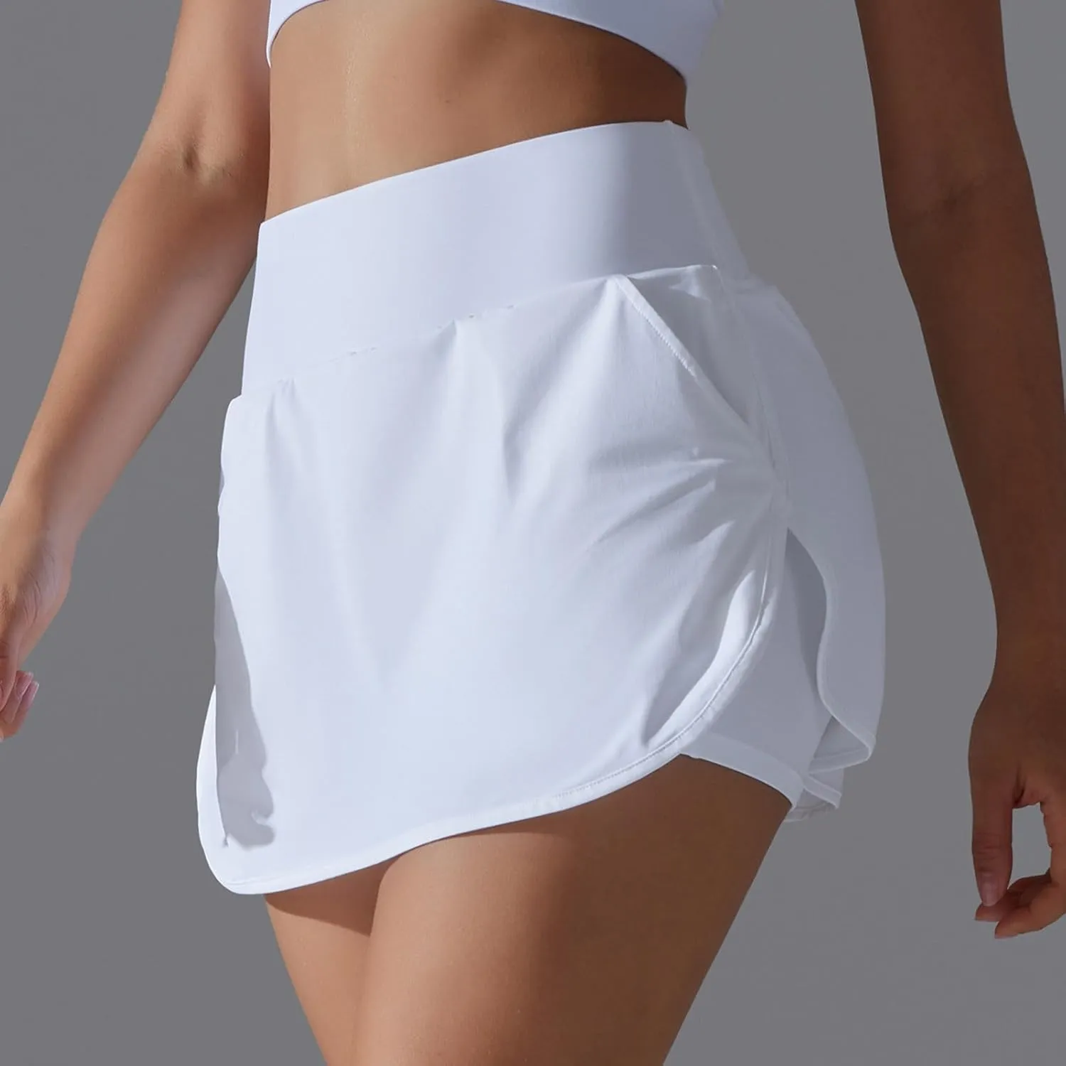Women's Golf Skorts with Pockets Athletic Tennis Skirts with Built-in Shorts High Waist Lightweight Workout Skorts