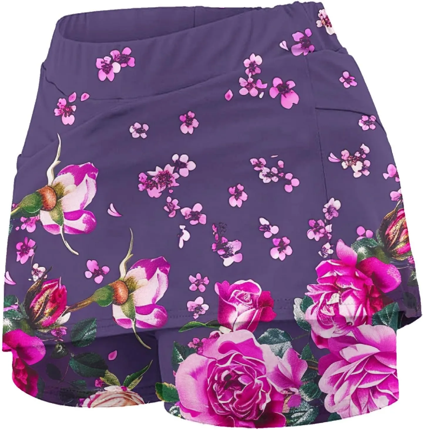 Women's High-Waist Skirts Plus Size Yoga Sports Golf Skorts Tennis Skirt with Shorts Casual Bottoming Skirts