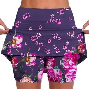 Women's High-Waist Skirts Plus Size Yoga Sports Golf Skorts Tennis Skirt with Shorts Casual Bottoming Skirts