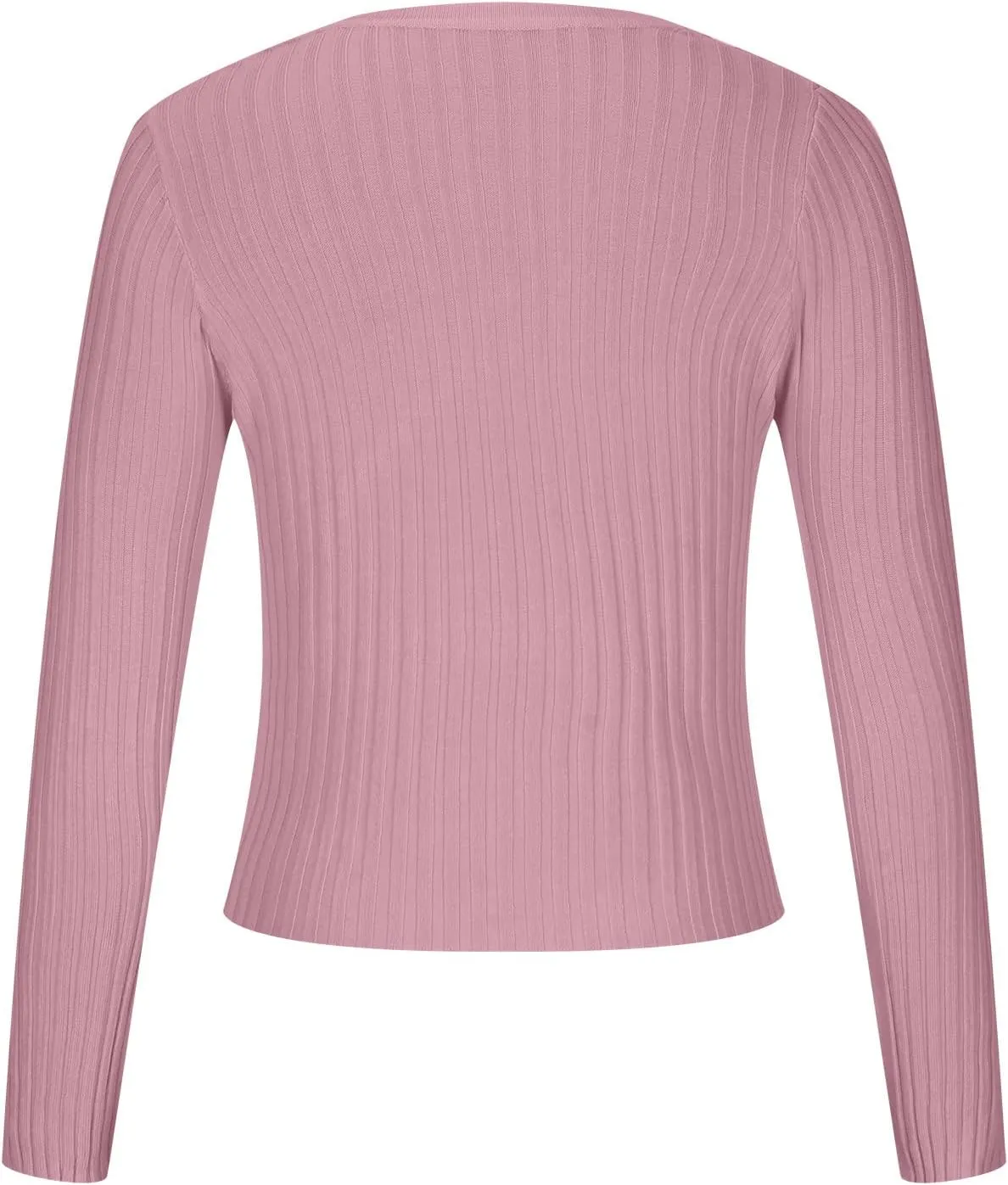Women's Long Sleeve Cropped Cardigans Button up Knit Sweater Open Front Fashion Soft Casual Outwear